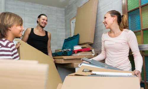 Moving boxes and careful relocation in Kensington