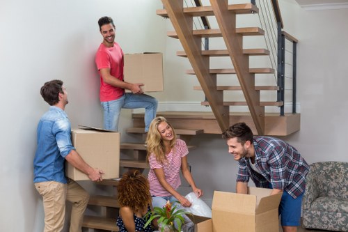 Packing and loading belongings for removals in Kensington