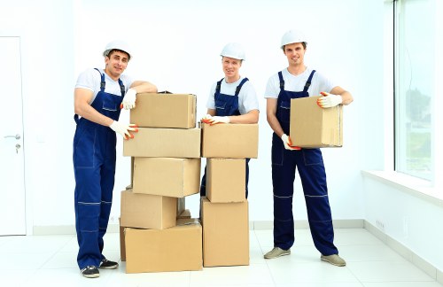 Student removals team helping with boxes and furniture in Kensington