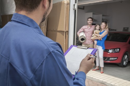 House removals team preparing a Kensington home move