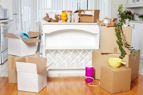 Packing and organising office furniture for relocation in Kensington