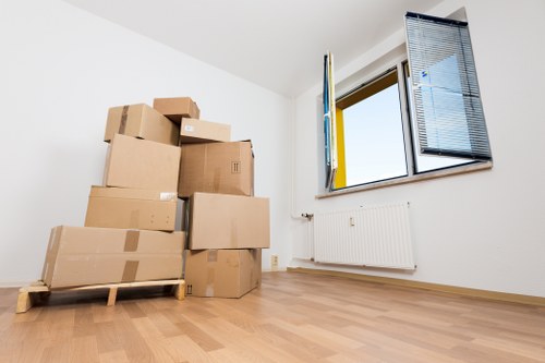 Packed and prepared furniture ready for removal in Kensington
