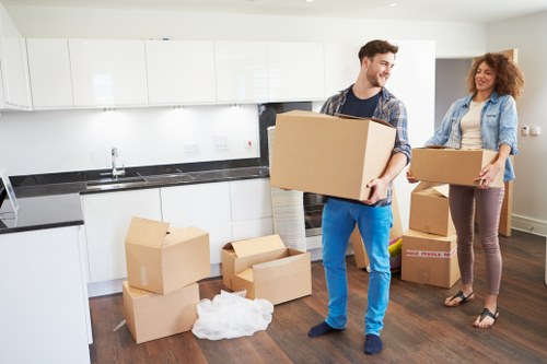Removal vehicle prepared for a Kensington business or flat move