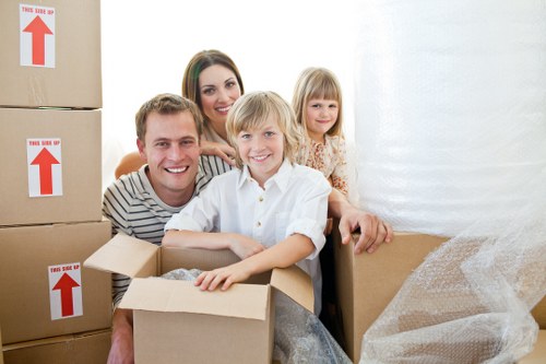 Boxes and furniture loaded into a removal truck for a local move