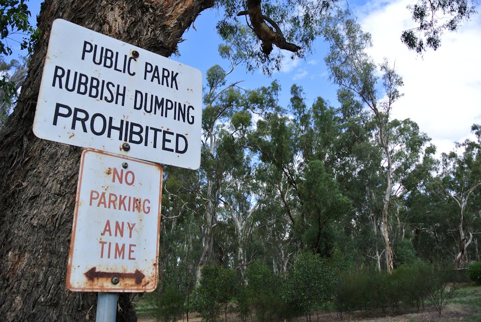 A tall metal street sign post displaying three parking regulation notices against a background of leafy green trees. The top sign indicates towing and no stopping restrictions from 3 pm to 7 pm, with additional details in smaller text. The middle sign specifies no parking allowed from 7 am to 9 am on Tuesdays for street cleaning. The bottom sign offers a two-hour parking window from 8 am to 3 pm, Monday to Saturday, with an icon indicating permits for vehicles with area C permits. The signs are mounted on a grey pole situated on a paved sidewalk near residential or commercial buildings, with natural daylight illuminating the scene, supporting the context of house removals and parking regulations relevant to relocation processes in Kensington.